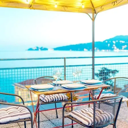 Panoramic Sea View Terrace - Free Parking - Wifi Rapallo